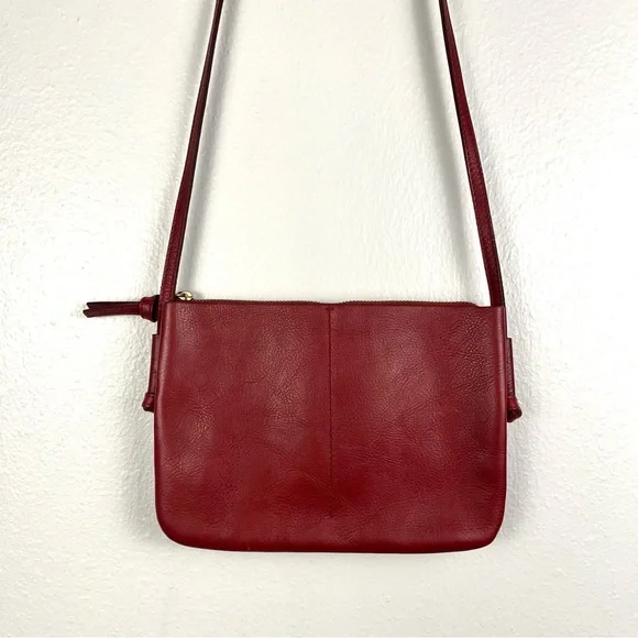Madewell Red Leather Crossbody Bag - Picture 2 of 7